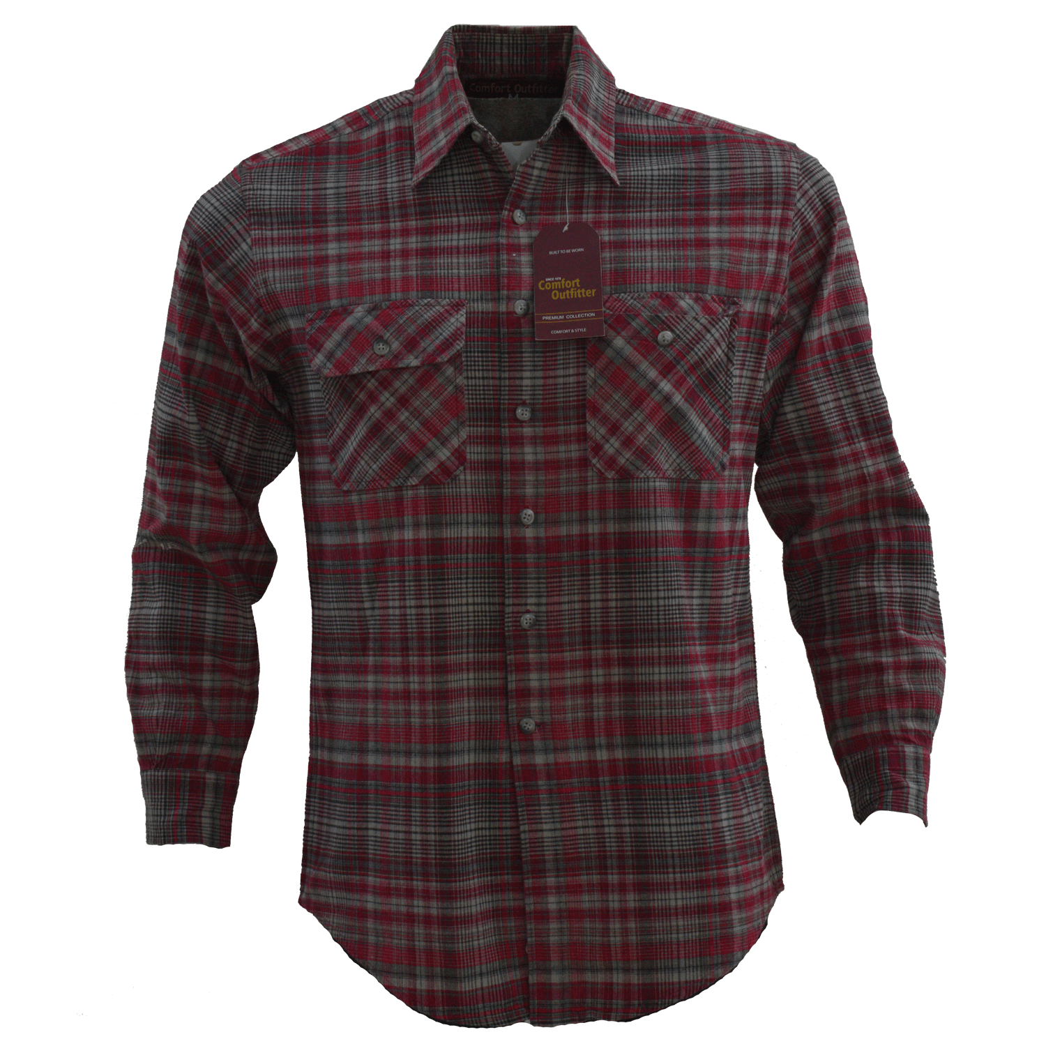 Men's Long Sleeve Flannel Shirt Apparel Zone
