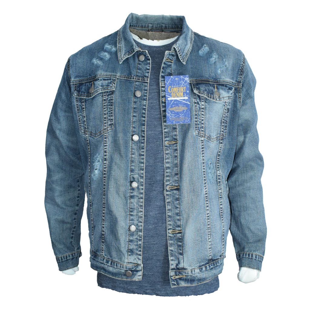 Mens Distressed Denim Jacket