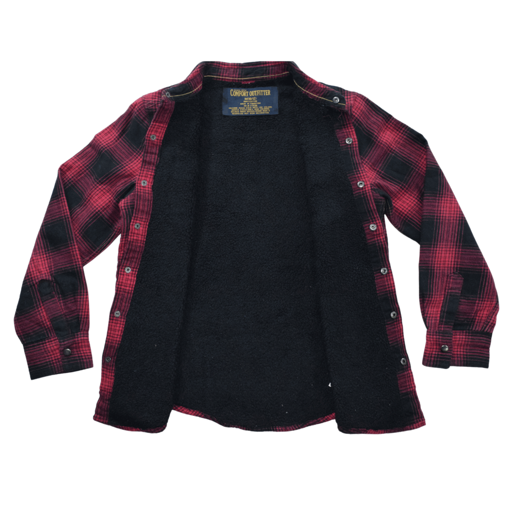 Boys Flannel Sherpa Lined Jacket