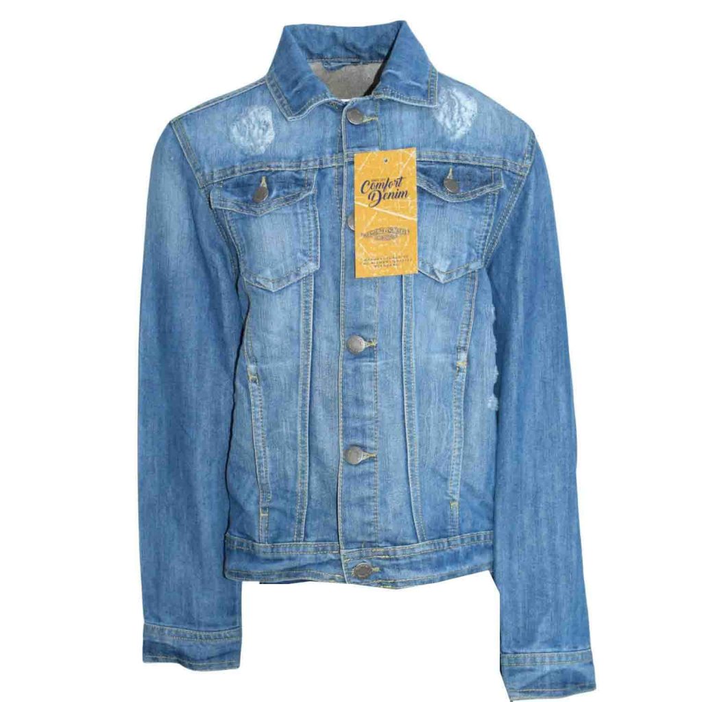 Girls Distressed Denim Jacket