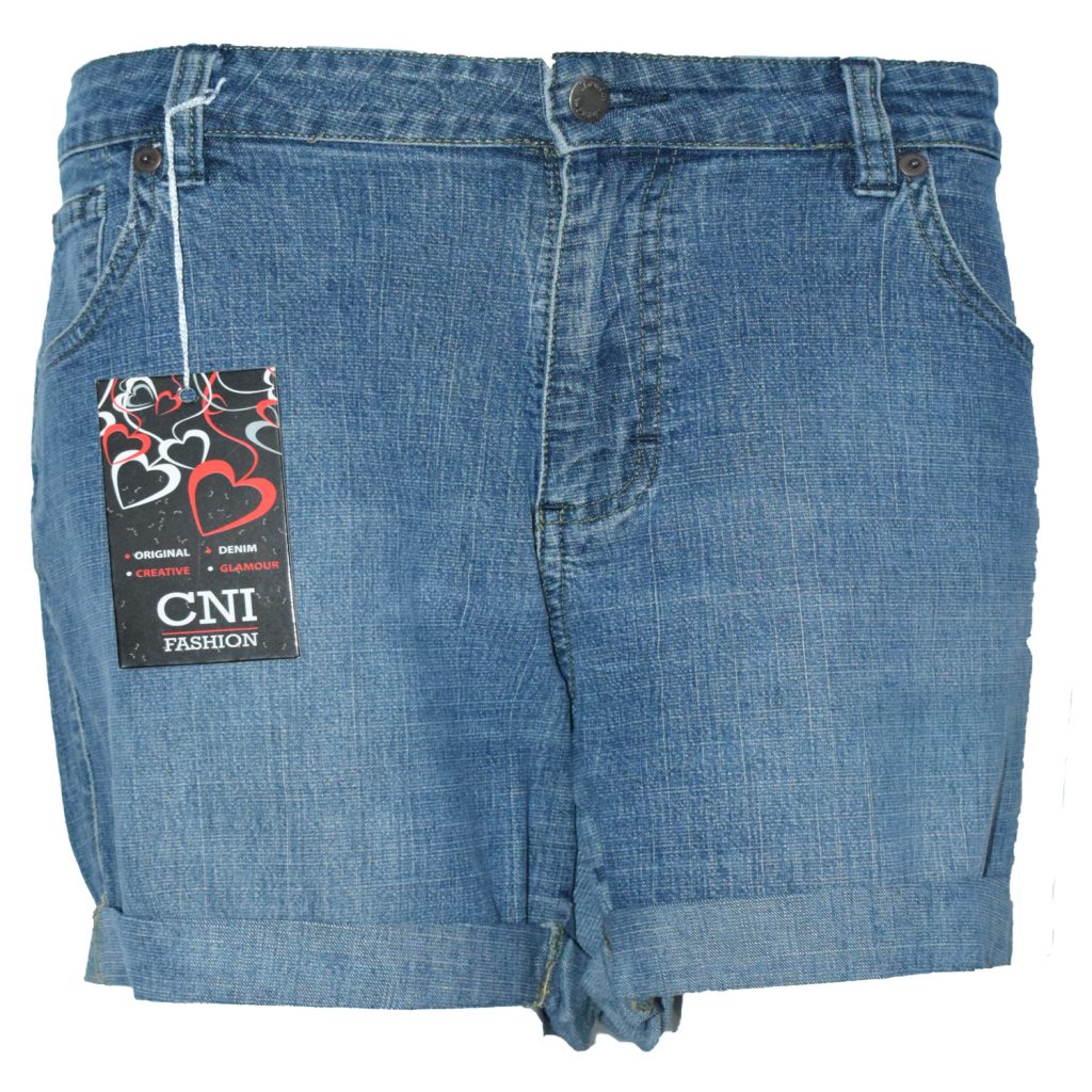 PLUS SIZE DENIM SHORT