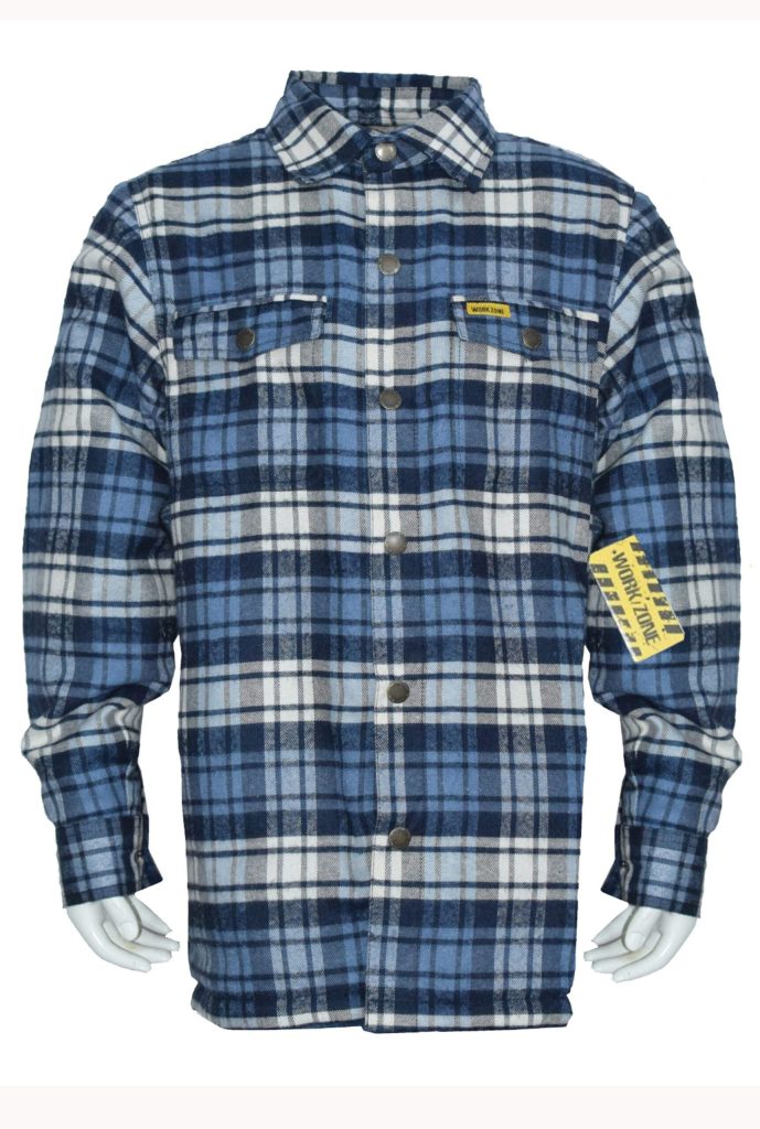 KIDS / BOYS 2PKT FLANNEL SHERPA LINED JACKET (3607)
